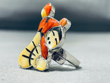 Tigger!! Ultra Rar Ezuni Shell Sterling Silver Native American Ring-Nativo Arts
