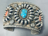 The Best Basket Vintage Native American Navajo Turquoise Sterling Silver Bracelet Cuff-Nativo Arts