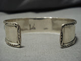 Vintage Marie Thompson Turquoise Sterling Silver Native American Bracelet Old-Nativo Arts