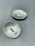 Dramatic Vintage Native American Navajo Sterling Silver Concho Earrings-Nativo Arts