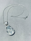 Amazing Native American Navajo Carico Lake Turquoise Sterling Silver Necklace-Nativo Arts