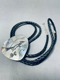 Impressive Native American Navajo Sterling Silver Roadrunner Bolo-Nativo Arts