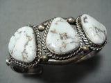 Rare Vintage Native American Navajo Dry Creek Turquoise Sterling Silver Bracelet-Nativo Arts