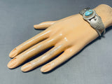 Marvelous Vintage Native American Navajo #8 Turquoise Mine Sterling Silver Bracelet-Nativo Arts