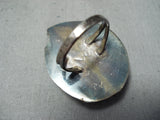 Marvelous Vintage Navajo Turquoise Sterling Silver Ring Native American Old-Nativo Arts