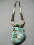 Native American Magnificent Vintage Santo Domingo Huge Royston Turquoise & Shell Necklace Old-Nativo Arts
