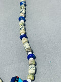 Native American Important Vintage Santo Domingo Turquoise Inlay Sterling Silver Necklace-Nativo Arts
