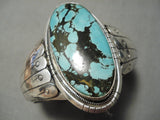 Rare Johnny Yazzie Vintage Native American Navajo Quality Turquoise Sterling Silver Bracelet-Nativo Arts