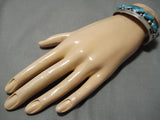 Important Vintage Native American Navajo Tom Moore Turquoise Sterling Silver Bracelet-Nativo Arts