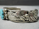 Sensational Vintage Native American Navajo Turquoise Sterling Silver 12k Bracelet Old-Nativo Arts