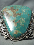 One Of Biggest Best Vintage Native American Navajo Royston Turquoise Sterling Silver Bracelet-Nativo Arts