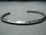 Wonderful Vintage Navajo Native American Sterling Silver Bracelet Old-Nativo Arts