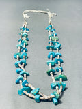 Incredible Vintage Native American Navajo Kingman Turquoise & Blue Gem Turquoise Necklace-Nativo Arts