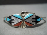 Marvelous Vintage Native American Navajo Turquoise Sterling Silver Bracelet Old-Nativo Arts