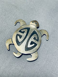 Delightful Vintage Native American Navajo Sterling Silver Turtle Pin/pendant-Nativo Arts