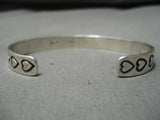 Dramatic Vintage Native American Navajo Hearts Of Love Sterling Silver Bracelet-Nativo Arts