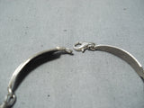 One Of A Kind Navajo Sterling Silver Feather Bracelet Native American-Nativo Arts