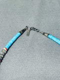 Authentic Thomas Singer Vintage Native American Navajo Turquoise Sterling Silver Necklace-Nativo Arts