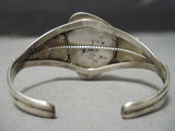Superior Vintage Native American Navajo Old Persin Turquoise Sterling Silver Bracelet Old-Nativo Arts