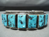 Important Vintage Native American Navajo Guild Turquoise Sterling Silver Bracelet-Nativo Arts