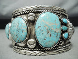 Native American Important Francisco Gomez Kachina Turquoise Sterling Silver Bracelet-Nativo Arts