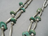 Amazing Vintage Native American Navajo Royston Turquoise Sterling Silver Necklace Old-Nativo Arts
