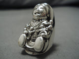 Museum Vintage Huge Storyteller Sterling Silver Native American Navajo Vintage Ring-Nativo Arts