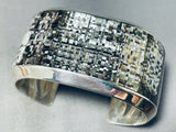 The Most Intricate Vintage Native American Zuni Peal Sterling Silver Bracelet-Nativo Arts