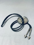 Extremely Important Vintage Native American Hopi Phillip Sekaquaptewa Sterling Silver Bolo Tie-Nativo Arts