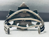 Native American Early 1900's Small Wrist Vintage Navajo Inlay Sterling Silver Bracelet-Nativo Arts