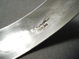 Authentic Vintage Native American Navajo Thomas Singer Sterling Silver Bracelet-Nativo Arts