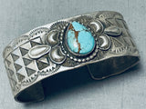 Fabulous Vintage Native American Navajo Red Mountain Turquoise Sterling Silver Bracelet-Nativo Arts