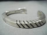 Authentic Orville Tsinnie Vintage Native American Navajo Sterling Silver Bracelet-Nativo Arts