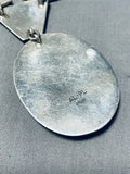Native American Important Al Platero Thick Silver Sterling Inlay Turquoise Vintage Necklace-Nativo Arts