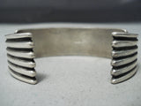 Sensational Vintage Navajo Sterling Silver Bracelet Native American Old-Nativo Arts