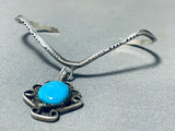 Marvelous Vintage Native American Navajo Blue Gem Turquoise Sterling Silver Bracelet-Nativo Arts
