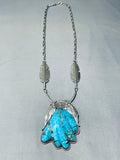 Very Important Vintage Native American Navajo Ben Begaye (d.) Turquoise Sterling Silver Necklace-Nativo Arts