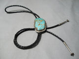 Incredible Vintage Royston Turquoise Sterling Silver Bolo Native American-Nativo Arts