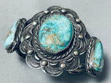 One Of The Best Vintage Native American Navajo Royston Turquoise Repoussed Bracelet-Nativo Arts