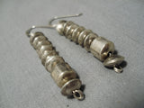 Marvelous Vintage Navajo Dangle Sterling Silver Native American Earrings-Nativo Arts
