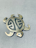 Delightful Vintage Native American Navajo Sterling Silver Turtle Pin/pendant-Nativo Arts