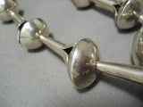 Ron Hurley Vintage Native American Navajo Sterling Silver Native Old Squash Blossom Necklace-Nativo Arts