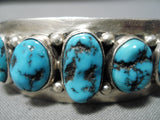 Impressive Vintage Navajo Sleeping Beauty Sterling Silver Bracelet Native American-Nativo Arts