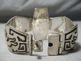 Important Vintage Native American Navajo 14k Gold Sterling Silver Link Bracelet-Nativo Arts