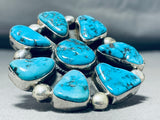 Cecil Atencio 58 Grams Powerful Vintage Native American Navajo Turquoise Ring-Nativo Arts
