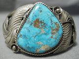 Opulent Vintage Native American Navajo Rare Early Deposit Turquoise Sterling Silver Bracelet-Nativo Arts