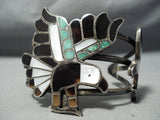Best Vintage Zuni Native American Eagle Turquoise Sterling Silver Bracelet-Nativo Arts