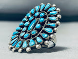 One Of The Best Vintage Native American Navajo Turquoise Sterling Silver Ring Old-Nativo Arts