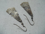 Exquisite Vintage Native American Navajo Sleeping Beauty Turquoise Sterling Silver Earrings Old-Nativo Arts