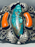 Museum Quality Vintage Native American Navajo Carico Lake Turquoise Sterling Silver Bracelet-Nativo Arts